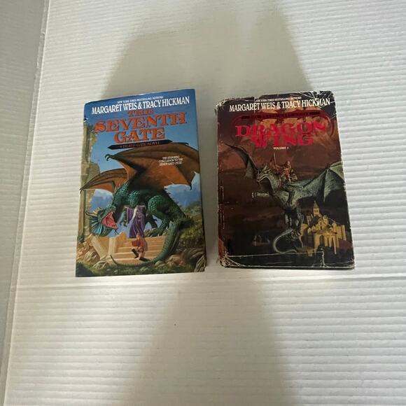 Margaret Weis Tracy Hickman Lot os 2 books Dragon wing The Seventh Gate fantasy - Picture 15 of 15
